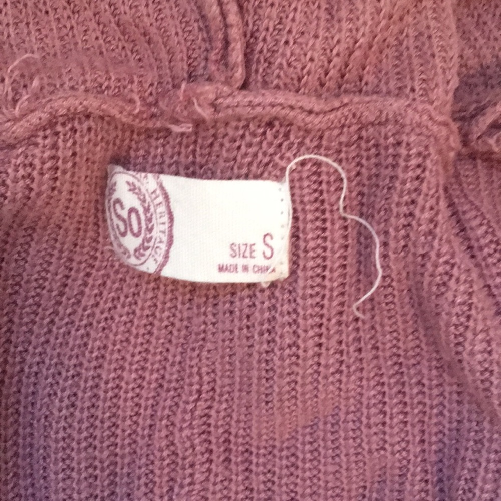 ⭐️SALE⭐️SO brand size Small Cardigan/ mauve color - Picture 3 of 4